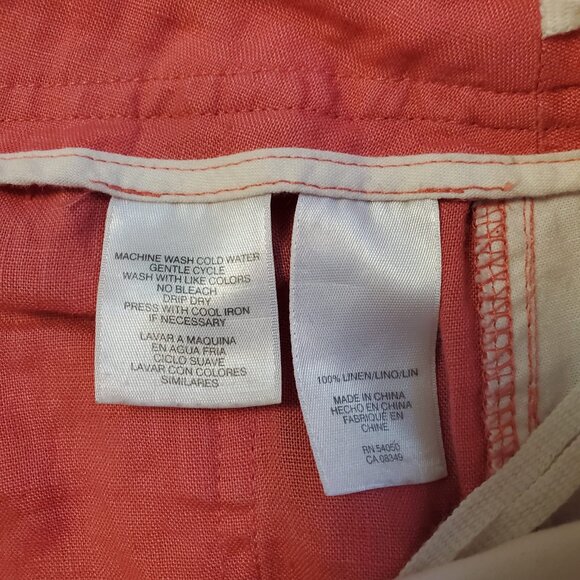 Jones New York Sport Dress Pants Size 6 Coral Pink Straight Leg Casual Mid Rise - Picture 7 of 13